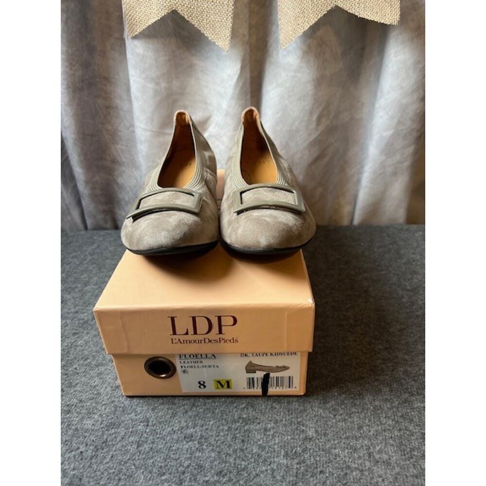 L'Amour Des Pieds Floella Leather Pumps Dark Taupe Color Size 8M - Picture 9 of 9